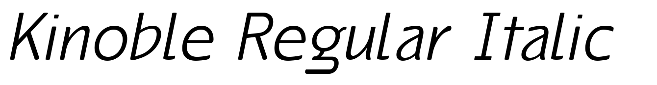 Kinoble Regular Italic